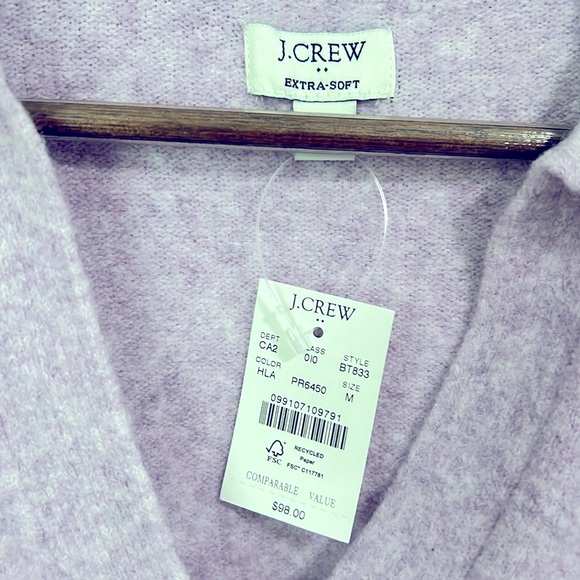 J. Crew Soft Johnny Collar Sweater NWT - Picture 7 of 9
